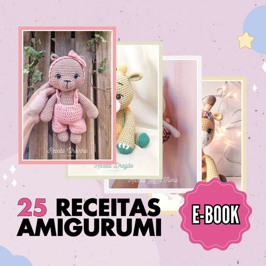 E-BOOK de 25 receitas de amigurumi (pdf digital)