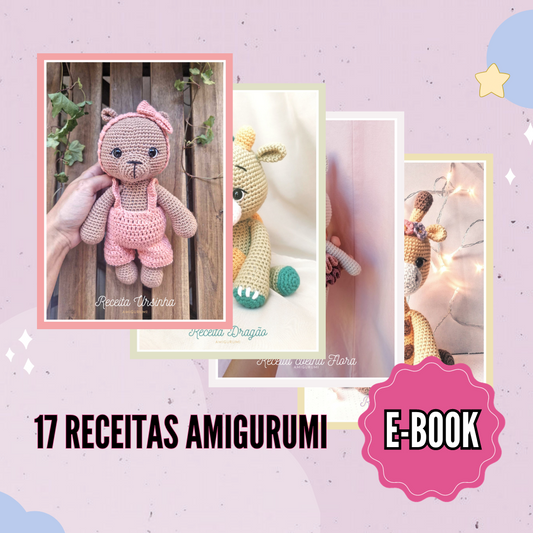 E-BOOK de 17 receitas de amigurumi