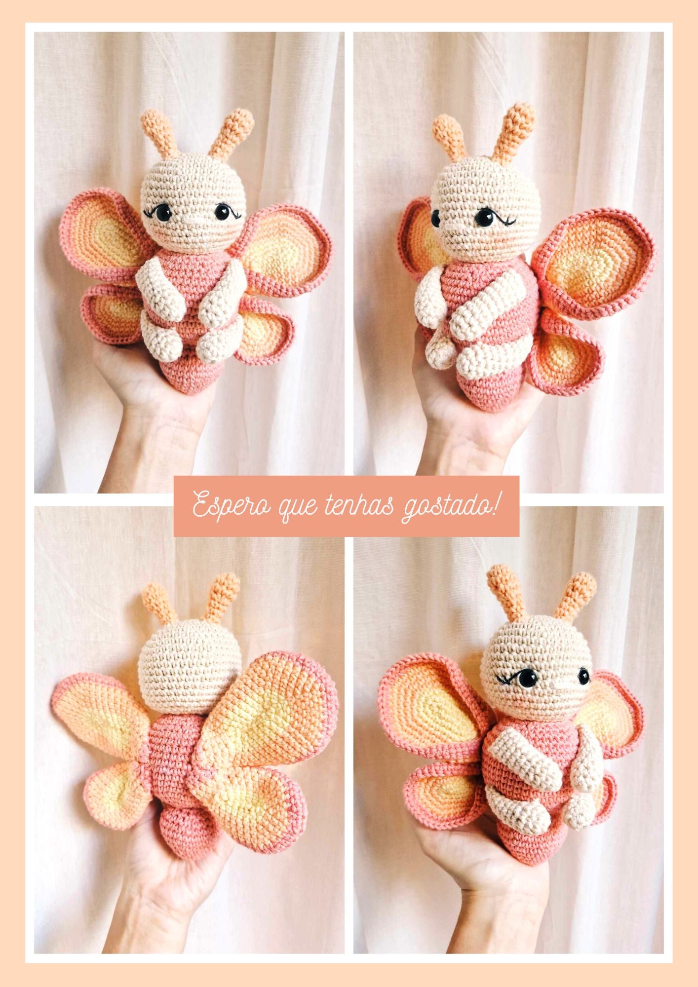 Receita da Borboleta (amigurumi)