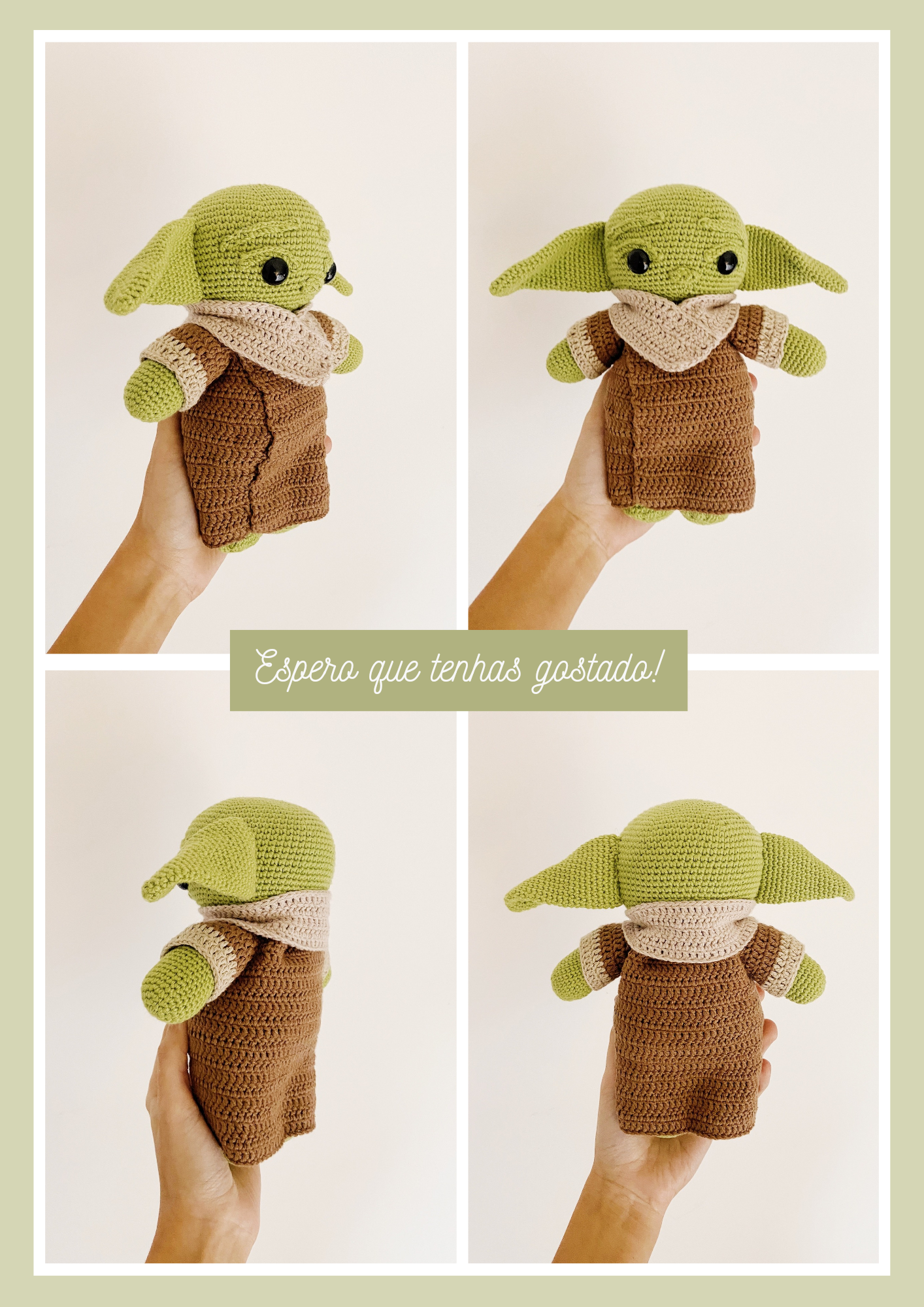 Receita do yoda (amigurumi):